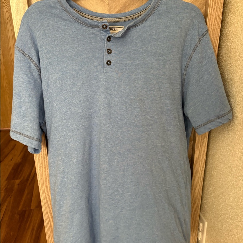 PD&C Light Blue Henley Shirt